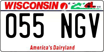 WI license plate 055NGV
