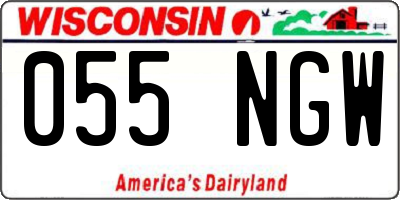 WI license plate 055NGW