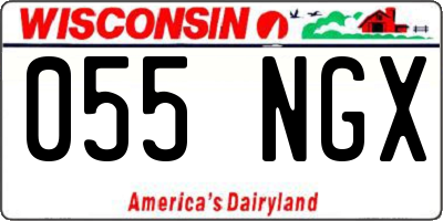 WI license plate 055NGX