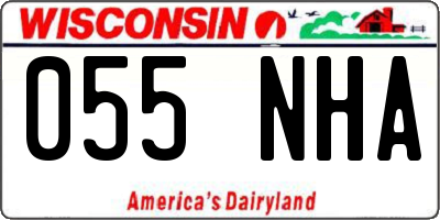WI license plate 055NHA
