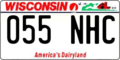 WI license plate 055NHC