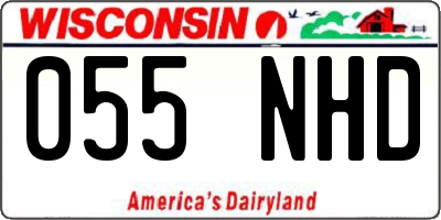 WI license plate 055NHD