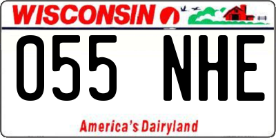 WI license plate 055NHE