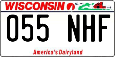 WI license plate 055NHF