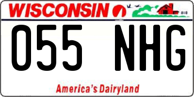 WI license plate 055NHG