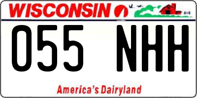 WI license plate 055NHH