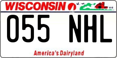 WI license plate 055NHL