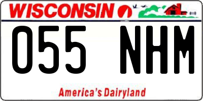 WI license plate 055NHM