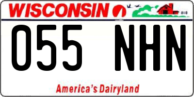 WI license plate 055NHN