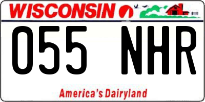 WI license plate 055NHR