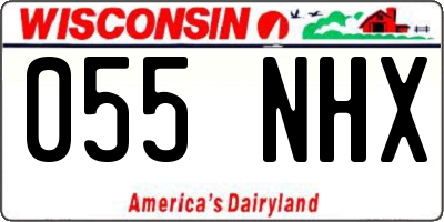 WI license plate 055NHX