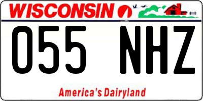 WI license plate 055NHZ