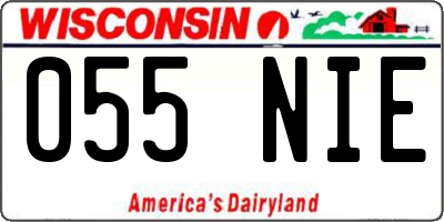WI license plate 055NIE