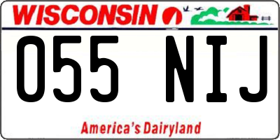 WI license plate 055NIJ