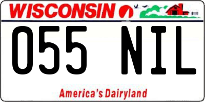 WI license plate 055NIL