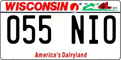 WI license plate 055NIO