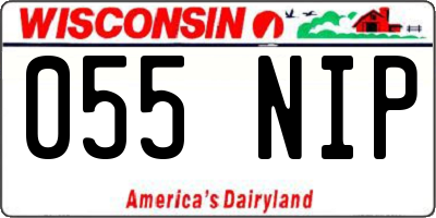 WI license plate 055NIP