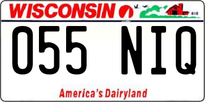 WI license plate 055NIQ