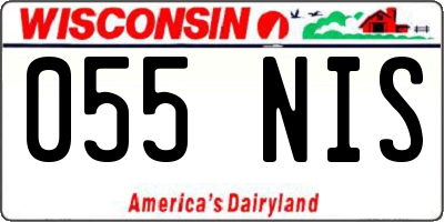 WI license plate 055NIS