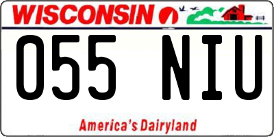 WI license plate 055NIU