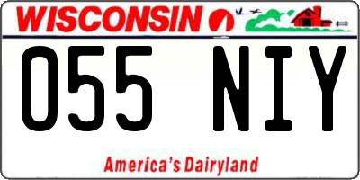 WI license plate 055NIY