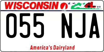 WI license plate 055NJA