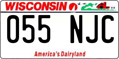 WI license plate 055NJC