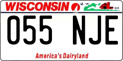 WI license plate 055NJE