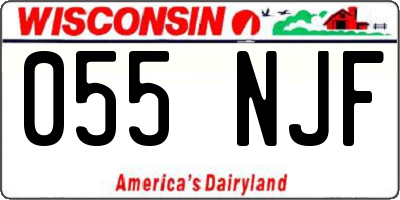 WI license plate 055NJF