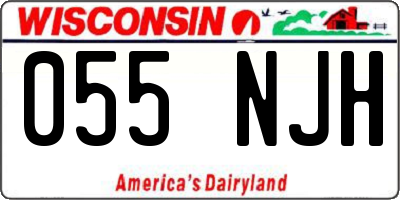 WI license plate 055NJH