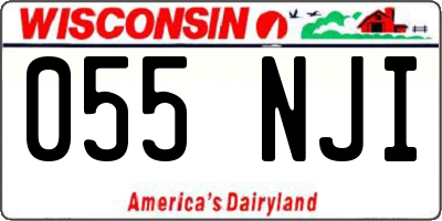WI license plate 055NJI