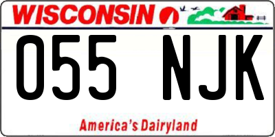 WI license plate 055NJK