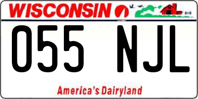 WI license plate 055NJL