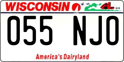 WI license plate 055NJO