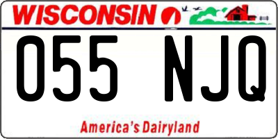 WI license plate 055NJQ