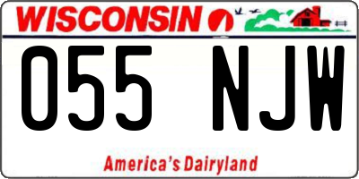 WI license plate 055NJW