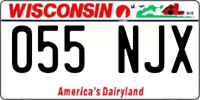 WI license plate 055NJX