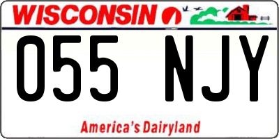 WI license plate 055NJY