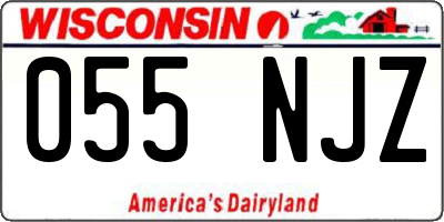 WI license plate 055NJZ