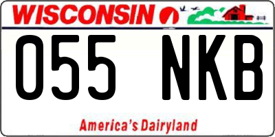 WI license plate 055NKB