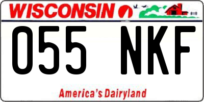 WI license plate 055NKF