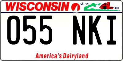 WI license plate 055NKI