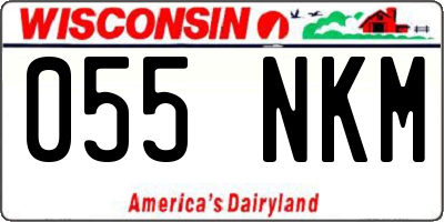 WI license plate 055NKM