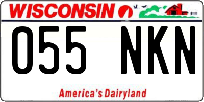 WI license plate 055NKN