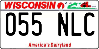 WI license plate 055NLC