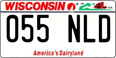 WI license plate 055NLD