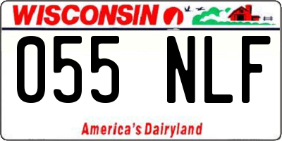 WI license plate 055NLF
