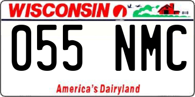 WI license plate 055NMC