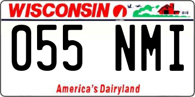 WI license plate 055NMI