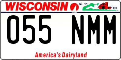 WI license plate 055NMM